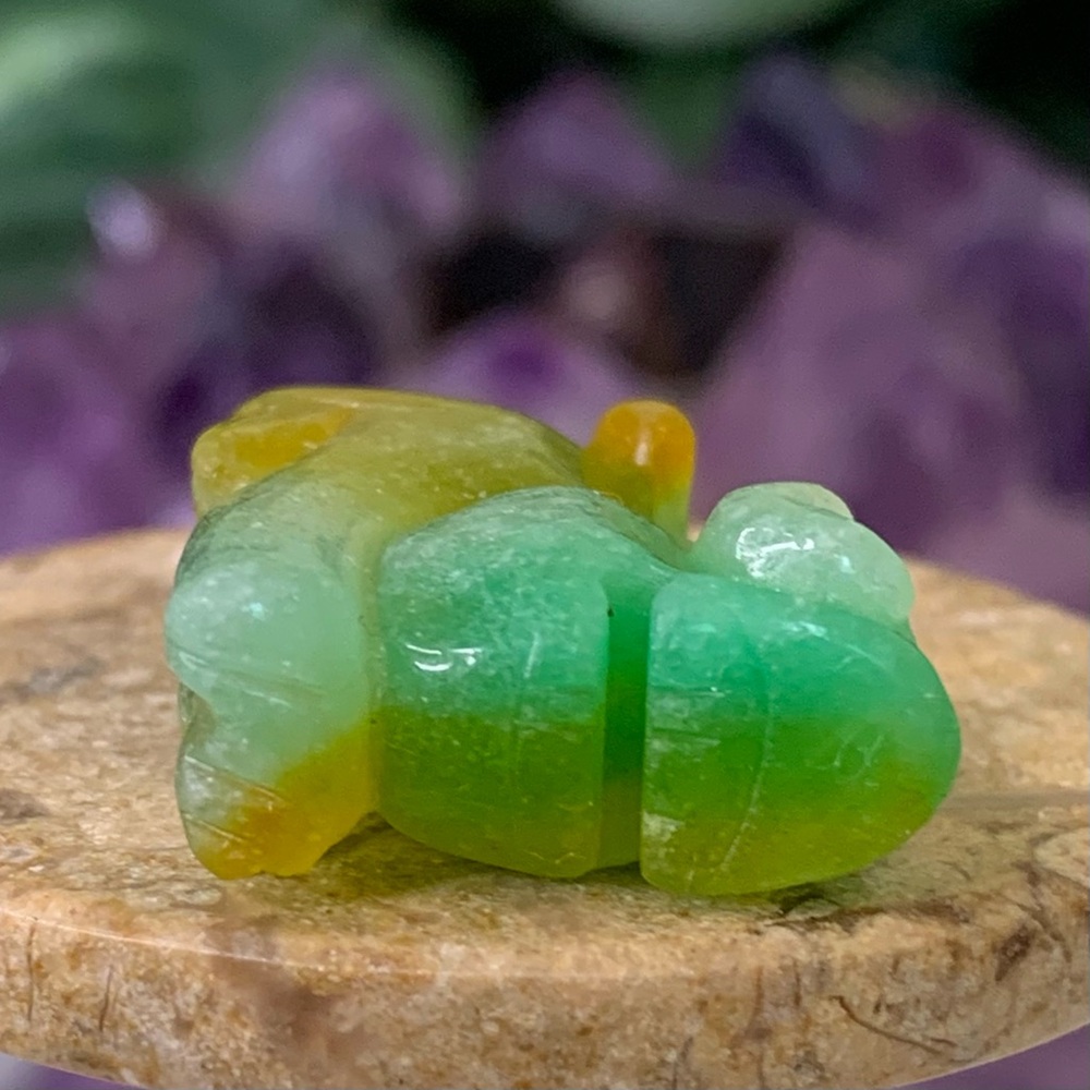 Green Honey Yellow Burma Jade Jadeite Pixiu Pendant Dragon Mythical Beast 1.1" - Picture 10 of 15